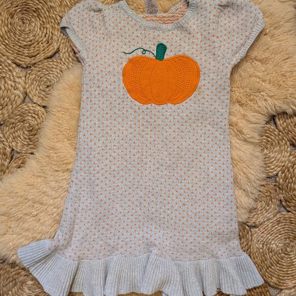 Gymboree pumpkin gray sweater dress - Picture 1 of 6